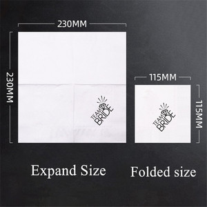 50 serviettes de table pour mariage, serviettes en papier imprimées « Team Bride » pour la décoration de mariage, cadeaux et faveurs en gros pour enterrement de vie de jeune fille - Product Image 4