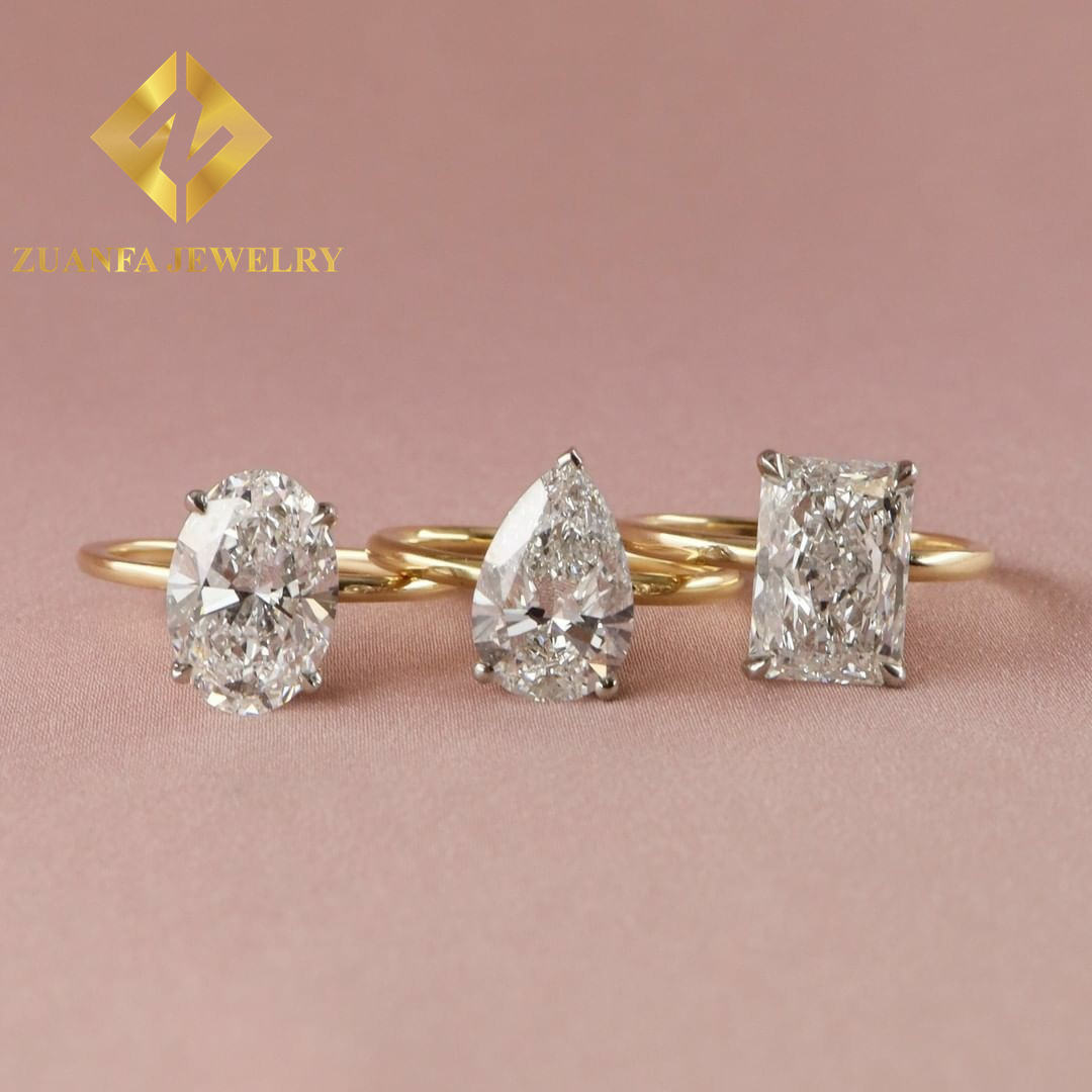 10K moissanite oval cut