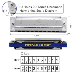 Orgue à Bouche pour Débutant en Acier Inoxydable, <span class=keywords><strong>Harpe</strong></span> Blues, 10 Trous, avec Noyau de Cuivre, Résine, Cadeau de Jeu, Harmonica - Product Image 3