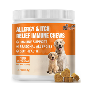 Alivio para la Picazón en Perros - Probióticos, Aceite de Pescado Omega 3 - Alergias Estacionales - Suplemento para la Salud Inmunológica - Masticables para el Alivio de Alergias en Perros - Product Image 1