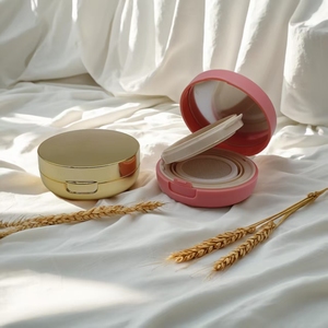 Kết cấu cao cấp đệm không khí hộp 61mm đường kính nhỏ nhựa mỹ phẩm trang điểm bao bì lưới vành đai với bột phun - Product Image 5