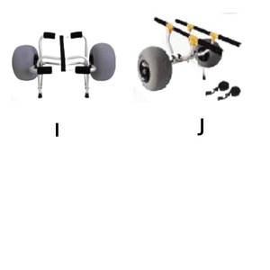 Lsf सहायक धातु एल्यूमीनियम ट्रॉली-सी मछली पकड़ने के लिए kaikiple ड्राइव kaya cano नाव - Product Image 4