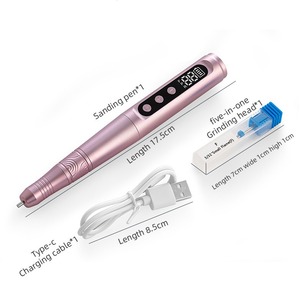 ปากกาเจาะเล็บไร้สาย 35000RPM แบบชาร์จไฟได้ USB เครื่องตะไบเล็บไฟฟ้าแบบพกพา เครื่องมือทำเล็บ ปลั๊ก US - Product Image 2
