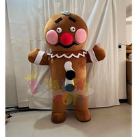 Nouveau design OEM de mascotte de Noël en peluche Bonbons gonflables Pain d'épice Olaf Bonhomme de neige Renne Costume d'arbre du Père Noël à vendre