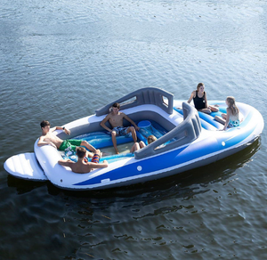 Tappetino Gonfiabile Galleggiante Quadrato/Ovale in PVC di Alta Qualità, Spessore 25cm, Prezzo di Fabbrica Waterhan, per 6 Adulti, Ideale per il Mare - Product Image 5