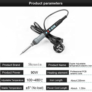 Kit <span class=keywords><strong>de</strong></span> Soldadura Profesional con Control <span class=keywords><strong>de</strong></span> Temperatura Digital LCD, Mango Tipo Lápiz, 90W <span class=keywords><strong>de</strong></span> Alta Potencia, para EE. UU./UE/Reino Unido, 100-240V CA - Product Image 3