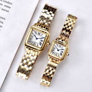 นาฬิกาข้อมือผู้หญิงแฟชั่นทรงเหลี่ยม รุ่น Foreign Trade Classic Cheetah VK Quartz สายสตีล ประดับเพชร ตัวเลขโรมัน กันน้ำ 50 เมตร - Product Image 3