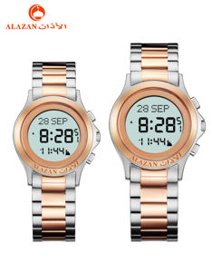 Nouvelle montre-bracelet en acier inoxydable Azan 2025, montre religieuse islamique, Coran sacré, <span class=keywords><strong>direction</strong></span> de <span class=keywords><strong>la</strong></span> <span class=keywords><strong>Mecque</strong></span>, boussole Qibla automatique, montre étanche - Product Image 5