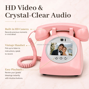 Cabine téléphonique personnalisable pour livre d'or audio de mariage, anniversaires, remises de diplômes - Product Image 3