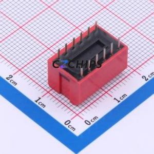 DSDP06LHGETR DIP Switch Switch Piano Key Single Pole Single Throw 6 PC Pin - Product Image 2