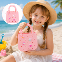 Sac à main en silicone DIY pour filles, mignon sac à bandoulière pour enfants avec décorations détachables, mini sac à bandoulière