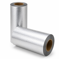 Film en aluminium gaufré anti-corrosion, film isolant laminé Al+PET, rouleau pour l'étanchéité des tuyaux HVAC et des toitures