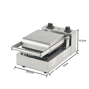 Prensa eléctrica profesional de acero inoxidable antiadherente para hacer sándwiches individuales para el desayuno, el mejor <span class=keywords><strong>Mini</strong></span> uso comercial para coche al aire libre - Product Image 3