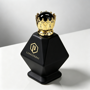 New Arrival 100ml Special Shape Perfume <b>Bottle</b> Glass Perfume <b>Bottle</b> Empty Matte Black Perfume <b>Bottle</b> for Fragrance Packaging - Product Image 3