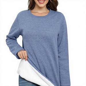 Sudadera Casual de Cuello Redondo con Forro Polar, Corta, Ecológica, Transpirable y Antiencogimiento para Invierno - Product Image 3