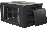 Armoire serveur réseau 6U avec porte en verre, en acier laminé à froid SPCC, standard 19 pouces, marque HTYZ, moule privé, en stock