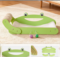 Lit pour chat combiné grand format avec griffoir inclinable, canapé anti-griffures - Jouet pour chat en forme de boule de chanvre