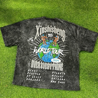 Fabricante de Ropa Urbana Personaliza Camisetas Extra Grandes para Hombre con Estampado Gráfico Y2K, Lavado Ácido, Estilo Vintage, Impresión DTG