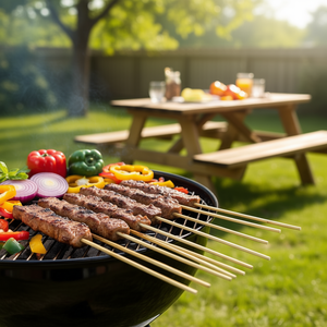 Brochetas Metaltex Shashlik, 100 Piezas, de Bambú Largo para Asar a la Parrilla - Product Image 3