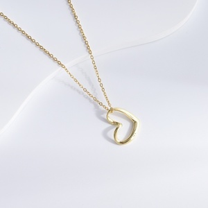 Collier minimaliste en argent 925 plaqué or jaune, design géométrique, pour tous les jours, avec pendentif nœud, pour filles. - Product Image 5