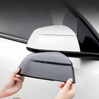 Protection de rétroviseur tendance 2025 pour Tesla Model Y, aspect fibre de carbone élégant, protection de rétroviseur latéral, livraison rapide du fabricant