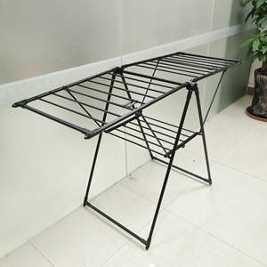 Accessoires de vêtements Étendoir à <span class=keywords><strong>linge</strong></span> pliant en forme d'aile peu encombrant <span class=keywords><strong>avec</strong></span> <span class=keywords><strong>barre</strong></span> de support réglable Étendoir à <span class=keywords><strong>linge</strong></span> - Product Image 2