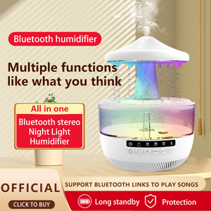 Humidificateur <span class=keywords><strong>de</strong></span> nuage <span class=keywords><strong>de</strong></span> <span class=keywords><strong>pluie</strong></span> <span class=keywords><strong>de</strong></span> champignon d'aide au sommeil <span class=keywords><strong>de</strong></span> chambre <span class=keywords><strong>de</strong></span> bébé <span class=keywords><strong>de</strong></span> lumière colorée avec des sons <span class=keywords><strong>de</strong></span> gouttelettes d'eau <span class=keywords><strong>pour</strong></span> le diffuseur d'arôme d'hôtels - Product Image 2