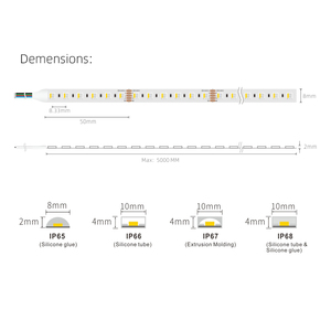 Hot 8 mét PCB 5 m/cuộn DC24V 120 Đèn LED/M smd3535 <span class=keywords><strong>RGBW</strong></span> LED Strip ánh sáng/thông minh dải ánh sáng - Product Image 2