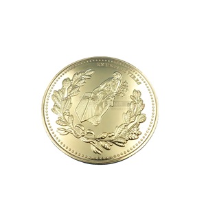 Antique Style Brass Commemorative Coin Round Traditional Design Collectible <b>Decorative</b> Item - Product Image 5
