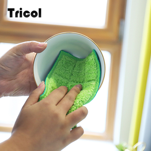 Éponge de cuisine double fonction avec face en microfibre douce et surface abrasive, tampon de nettoyage réutilisable anti-rayures à séchage rapide - Product Image 4