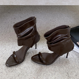 Nouvelles sandales à talons hauts pour femmes 2025 – Style européen et américain, bottines d'été à talons hauts - Product Image 1