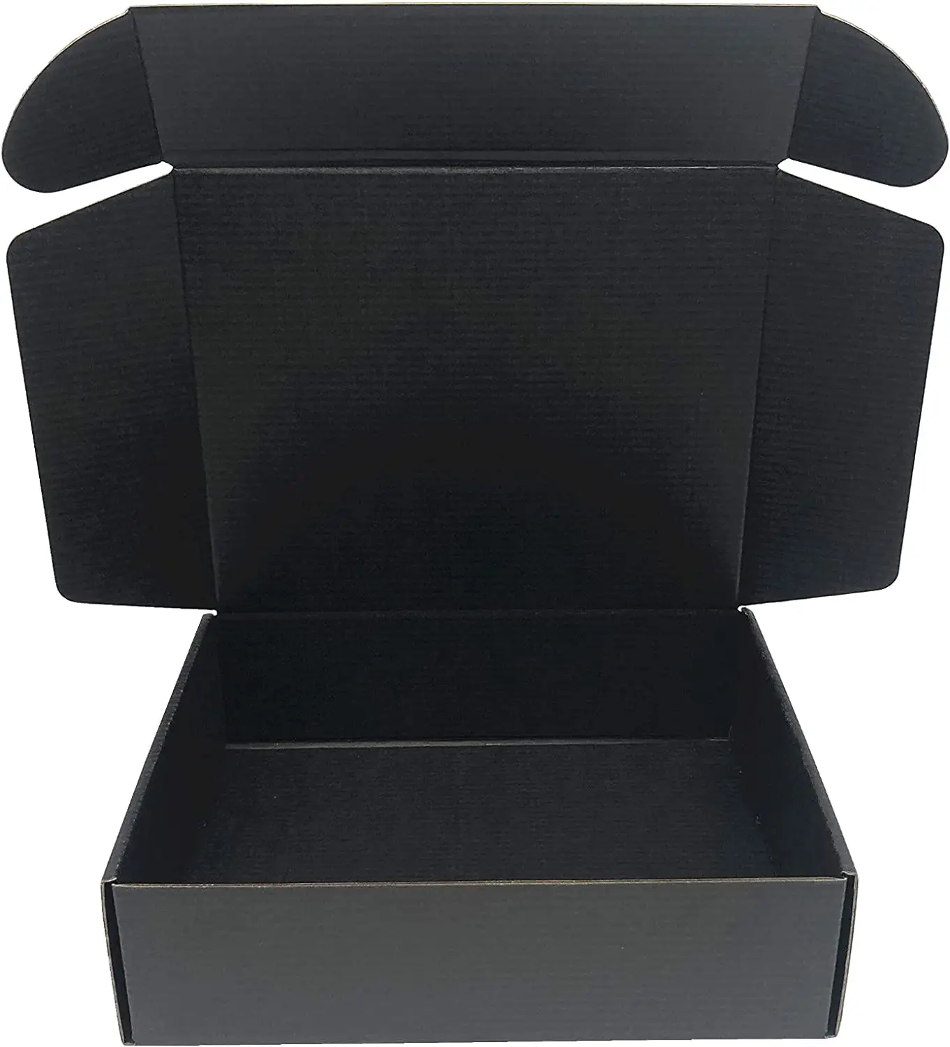 2023 yeni siyah posta gönderim kutusu toptan özel ambalaj kutuları moda oluklu kağıt katlanabilir baskı nakliye kutuları