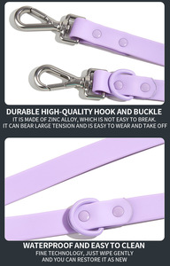 Guinzaglio per Cani a Mani Libere in PVC da 2,5m, Guinzaglio Elastico Regolabile da Cintura per Corsa e Passeggiate Notturne, Impermeabile Riflettente, Doppio Guinzaglio per Cani - Product Image 4