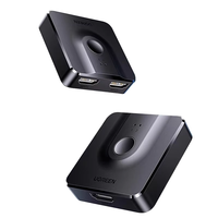 UGREEN CM217 untuk 2.0 Splitter Satu ke Dua/Dua ke Satu Switch Output DC Kabel Definisi Tinggi 4K 60Hz untuk PC/Laptop