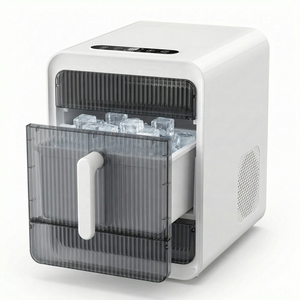 Machine à glaçons électrique portable de comptoir 15 kg/24h, fabrication rapide de glaçons en forme de balle en 10 minutes, auto-nettoyante, usage domestique/commercial - Product Image 1