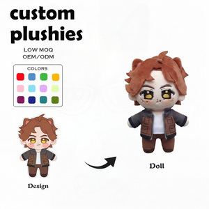 Poupée en peluche personnalisée OEM/ODM, figurine ultra-réaliste à oreilles de loup, édition limitée festival de musique, vêtements de poupée personnalisés - Product Image 1