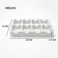 Boîte en plastique transparente rectangulaire pour emballage de mousse, dessert, bonbons, biscuits, gâteaux - Vente en gros