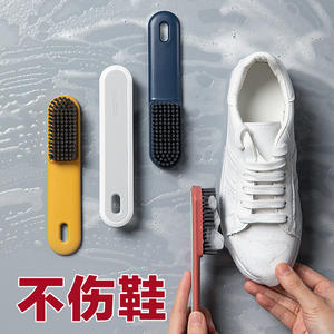Brosse de nettoyage de chaussures multi-usages, poils doux, manche en plastique, pour chaussures blanches - Product Image 5