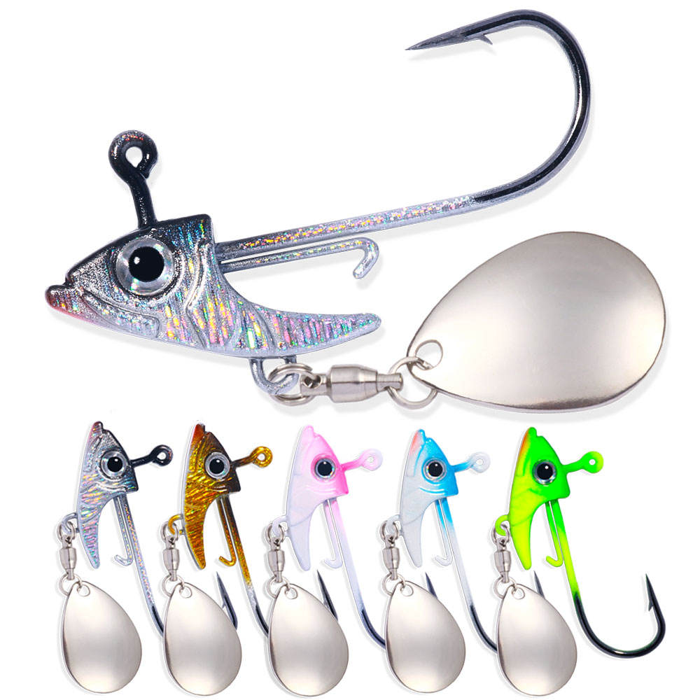 Hengjia Lead Jig Fish Head Hook Durable Versatile Lures