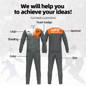 Setelan Jaket Jersey Tim Nasional Musim Gugur 2024 - 2025 Bahan Hangat Lengan Panjang untuk Latihan Sepak Bola - Product Image 3