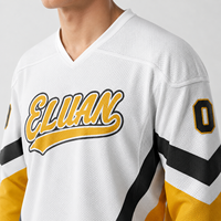 Maillot de hockey sur glace brodé sur mesure pour les équipes de club adultes et jeunes, compétitions d'équipes et utilisation en match, commandes en gros et en lot pour les équipes