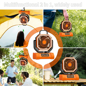 20000mAh Solar Camping Fan USB Rechargeable Portable Outdoor LED <b>Light</b> Brushless Motor Foldable 4 Wind Speeds >8h Runtime - Product Image 5