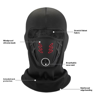 <span class=keywords><strong>Casco</strong></span> da <span class=keywords><strong>Moto</strong></span> Invernale da <span class=keywords><strong>Uomo</strong></span>, Copricapo per Guida all'Aperto, Antifreddo e Antivento, Cappello da Sci in Poliestere - Product Image 1