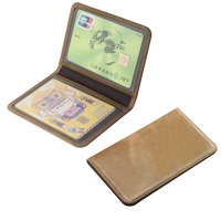 Dompet Saku Depan Minimalis Aarons Slim, Anti RFID, Tempat Kartu Bisnis, Penutup Jepit, untuk Pria Wanita, Logo Kartu Kredit Custom