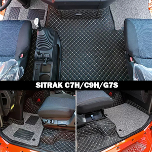 Pour Mercedes BENZ 2012 2020 Sitrak C5H C7H C9H Scania <span class=keywords><strong>Volvo</strong></span> FH 12 Daf XF Tapis de sol de voiture en cuir de qualité supérieure pour camion, ensemble complet - Product Image 2