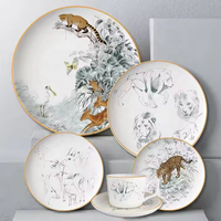 Assiettes en céramique personnalisées en gros, plats de service, assiettes plates en porcelaine blanche bon marché en vrac pour mariage, assiettes personnalisées
