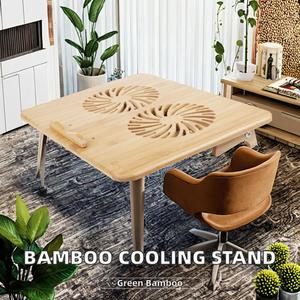 Soporte de Refrigeración para Portátil Ajustable y Ecológico de Bambú con Dos Ventiladores USB, Artesanía para el Año Nuevo Chino - Product Image 2