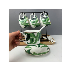 Wholesale Kitchen Utensils Bone China Leaves Plate Ceramic Dinnerware Plates Porcelain <b>Dinner</b> <b>Set</b> - Product Image 1