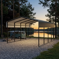 Abri de voiture portable en acier thermolaqué, conçu pour des intempéries extrêmes, facilement assemblable, toits inclinés, drainage rapide de l'eau, sans stagnation