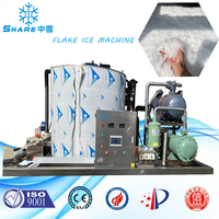Machine à glace en flocons industrielle, économe en énergie et haute efficacité, machine à glace en flocons 6T pour la conservation des poissons, machine à glace pour eau salée